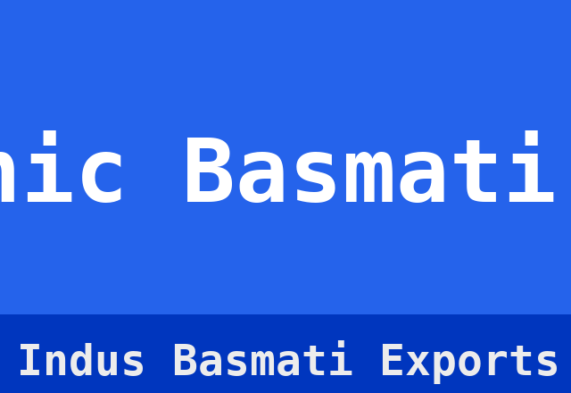 Organic Basmati Rice