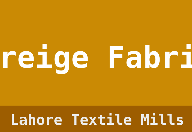 Greige Fabric