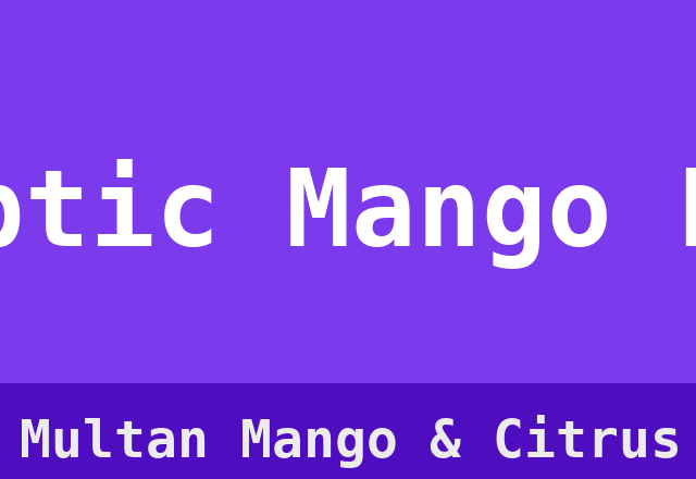 Aseptic Mango Pulp