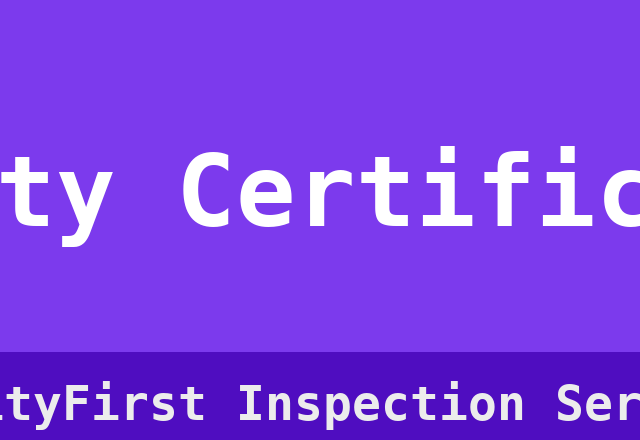 Quality Certification